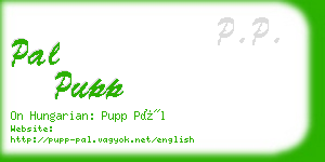 pal pupp business card